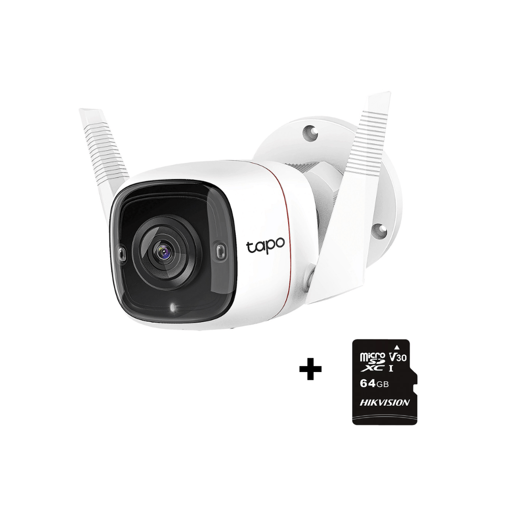 Cámara de seguridad TP-Link para exteriores Tapo C310 2k  Micro SD 64GB