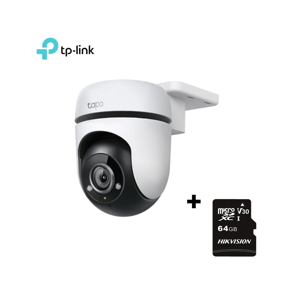 Cámara de Seguridad para exterior con rotación 360° Tapo C500 + MicroSD 64 GB - Tp-Link