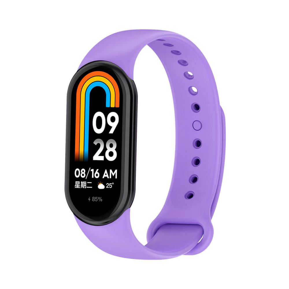 Correa Band Para Xiaomi Mi Band 8  De Silicona Lila