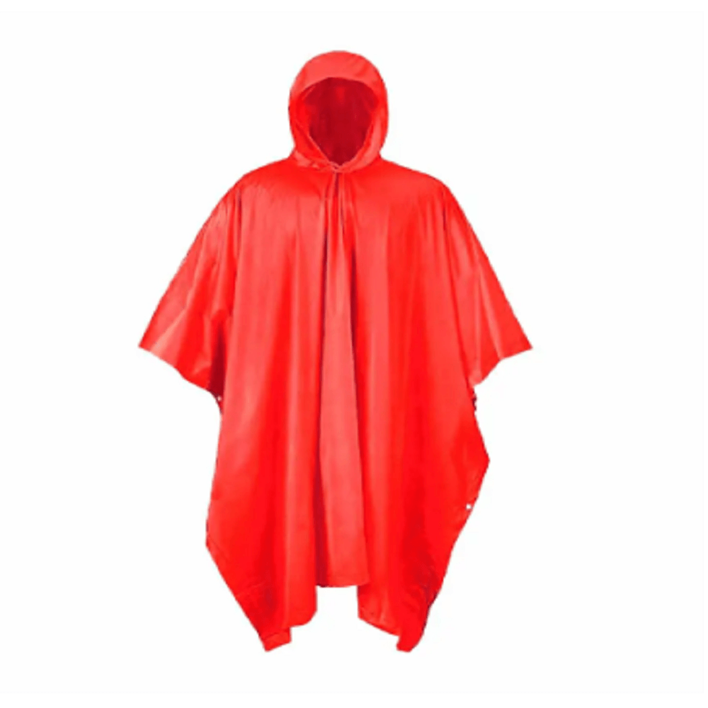 Poncho Rojo Impermeable para la Lluvia