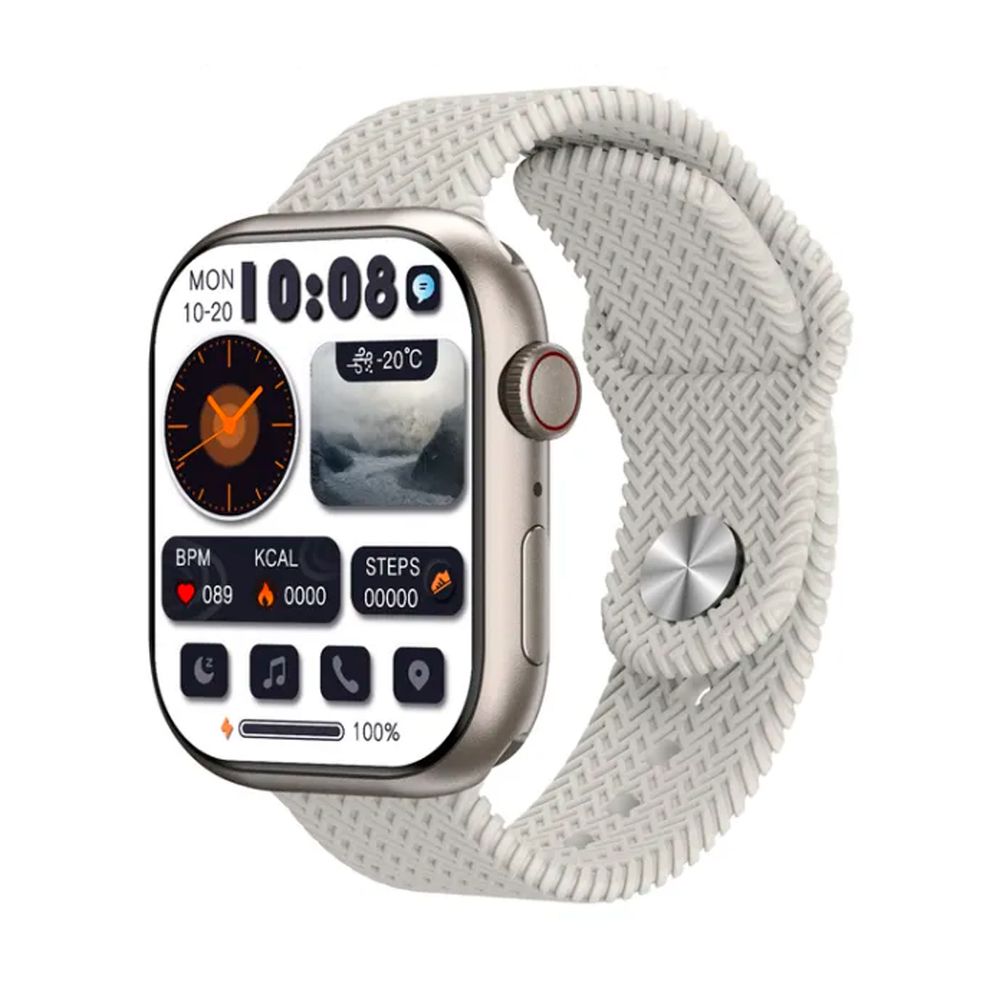 Smartwatch HK9 Pro Max con Pantalla Amoled Plateado