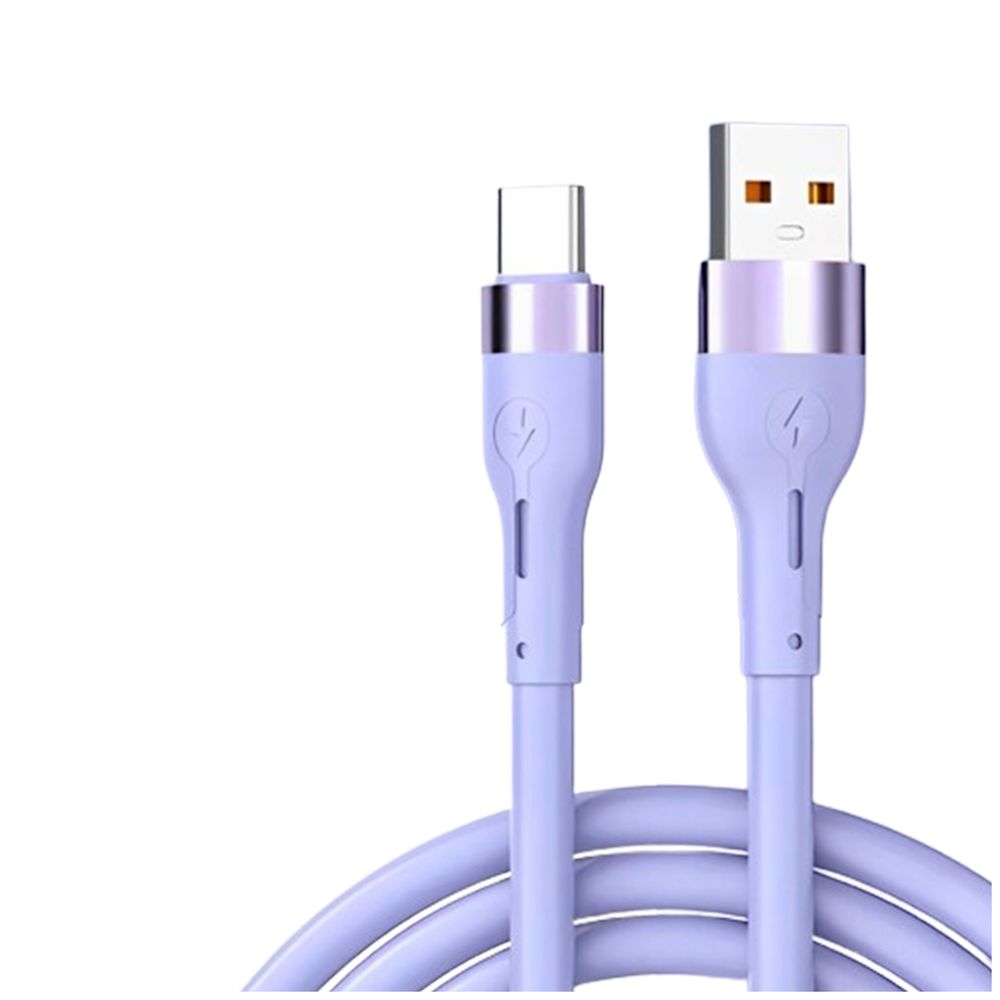 Cable carga rápida BC-019t Tipo USB-C de 1.2m | Morado