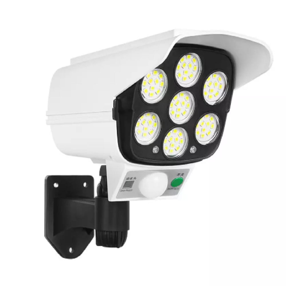 Lampara Foco Led con Panel Solar Sensor de Movimiento