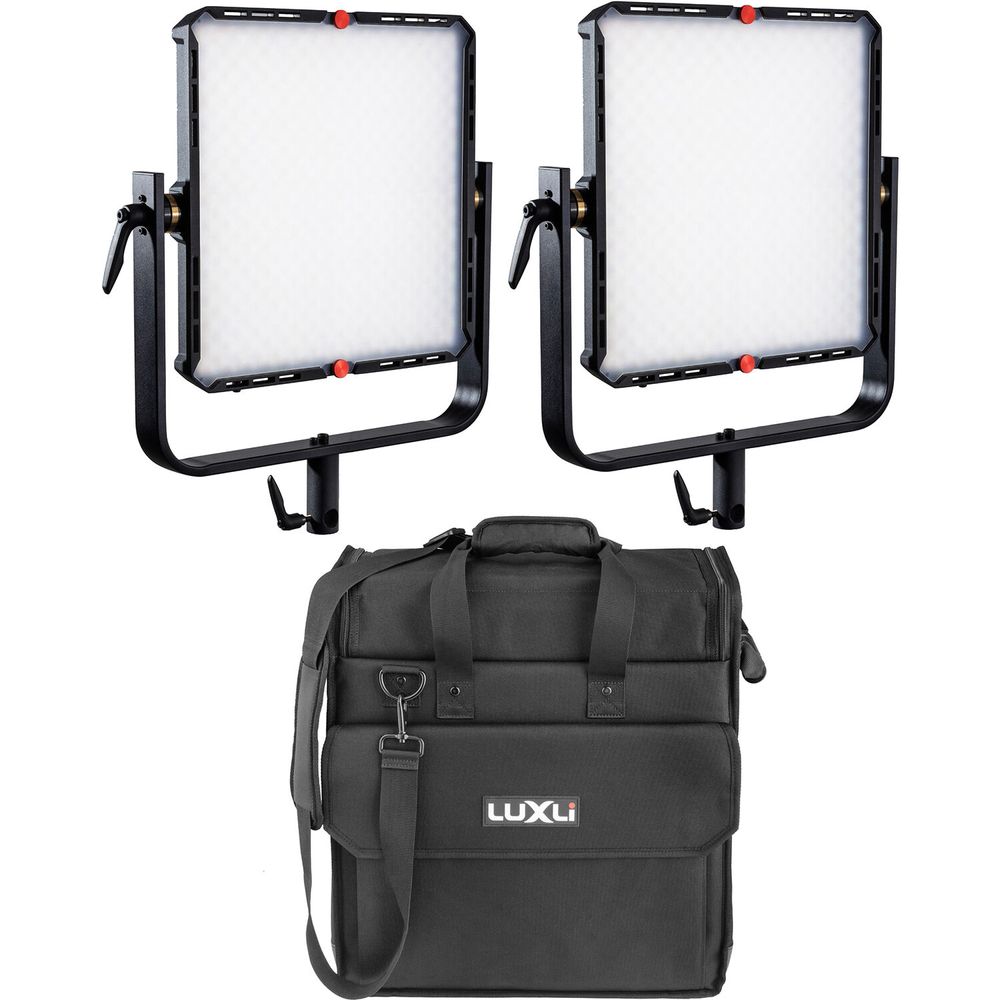 Panel de Luz Led Luxli Timpani² 1X1 Rgb Kit de 2 Luces con Estuche de Viaje