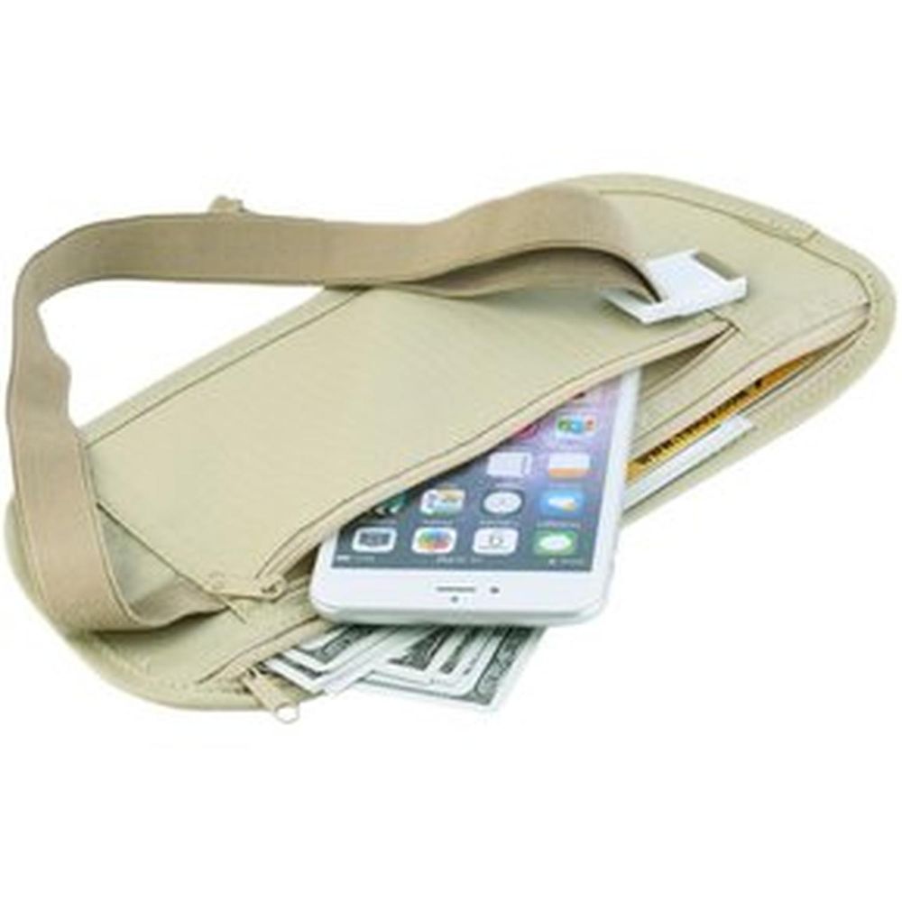 Riñonera Canguro De Viajero Para Viajes Beige
