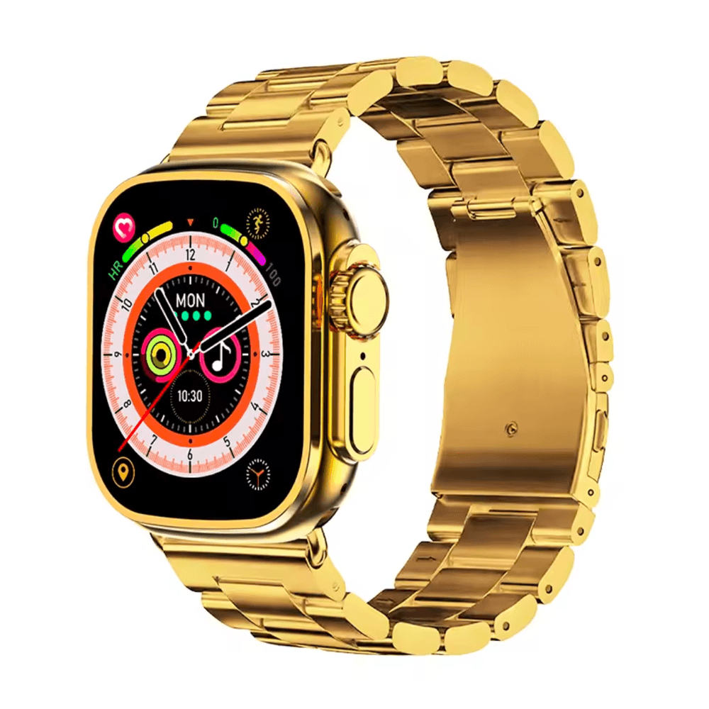Smartwatch G9 Max Ultra Gold Pantalla Grande 2.1"" IP67 2 Correas