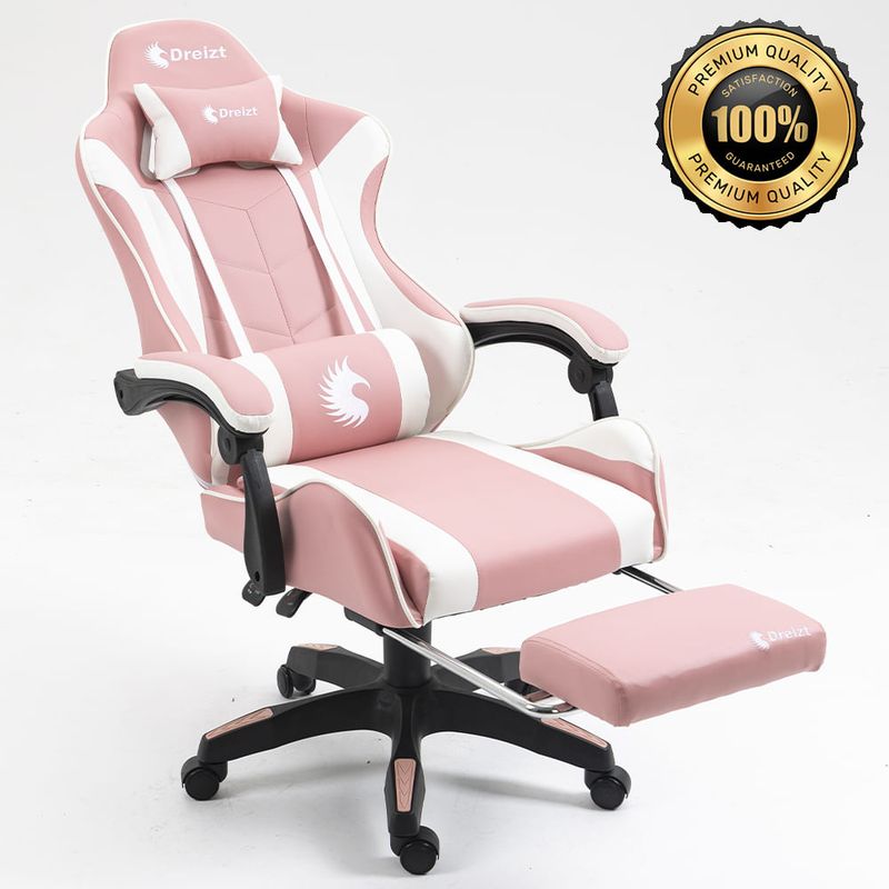 Silla-Gamer-Ergonomica-Dreizt-Shine-Series-Rosado-Con-Posapies-Reclinable