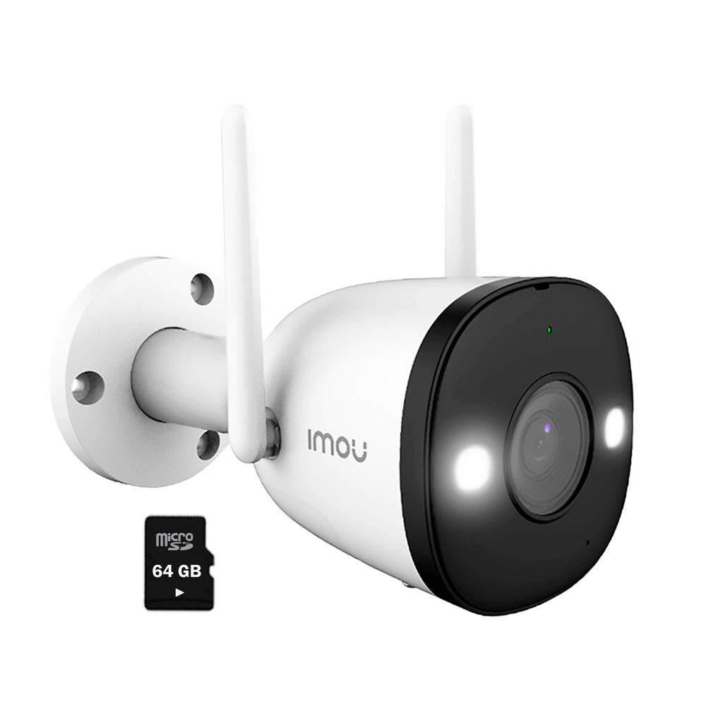 Cámara Seguridad Wi-Fi Imou BULLET 3 3MP Exterior Noche Color + 64GB