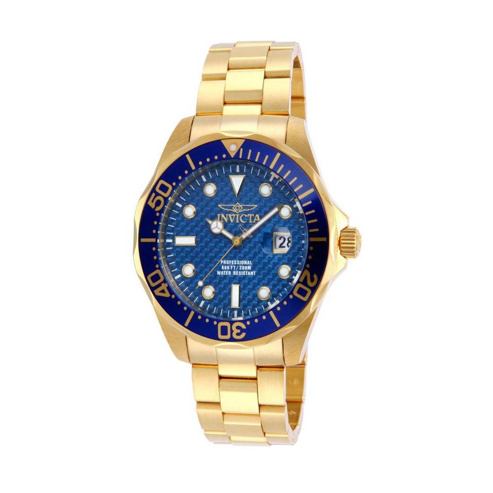 Invicta 33515 Orologio Uomo Casual - Quarzo, Cassa 45mm Acciaio, Cinturino Pelle Nera, Quadrante Blu, Impermeabile 10 ATM