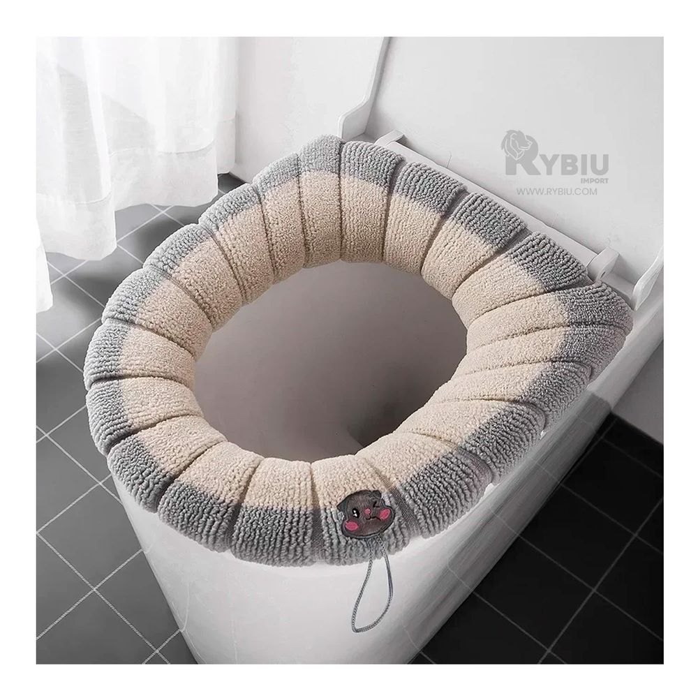 Cubierta de Aro para Inodoros de Felpa Extendible Multicolor