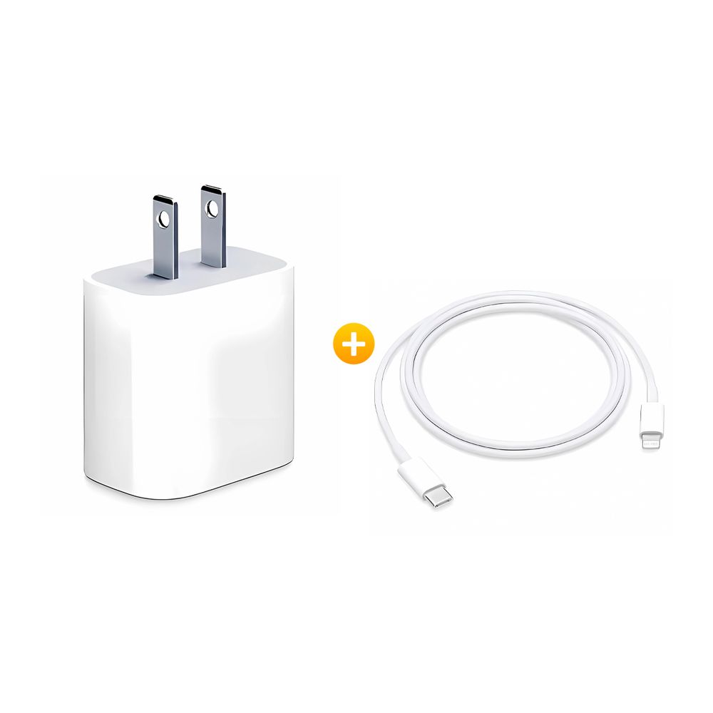 Cargador Cubo de 20w + Cable Tipo C a Lightning Réplica A1
