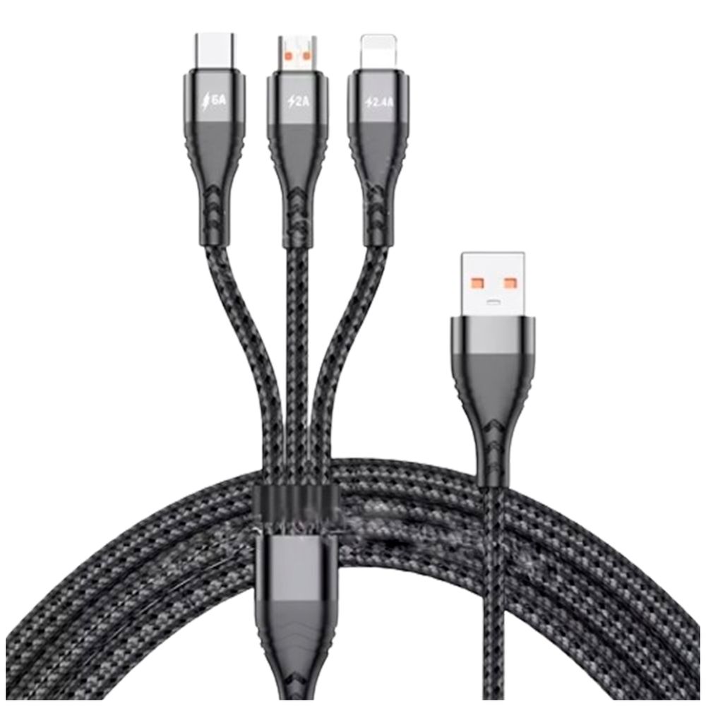Cable Adaptador 3 en 1 X7 de 100W con 1.2m de largo