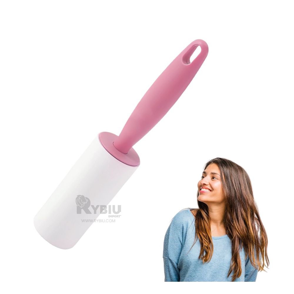 Rodillo Quita Pelos en Tono Rosado Y+Stickers