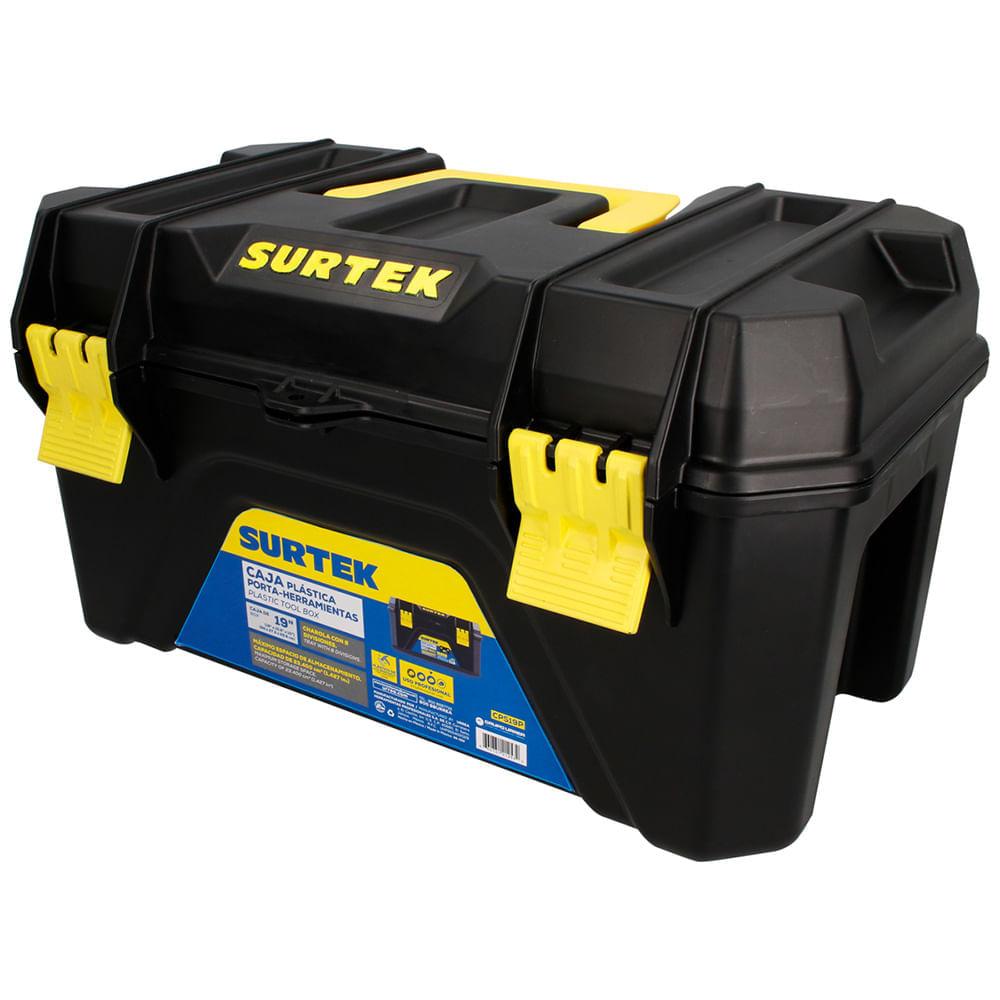 Caja Plástica Con Broches Plásticos 19"" Surtcps19p