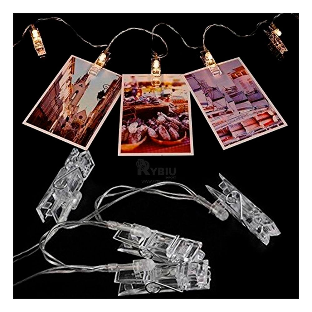 Guirnalda Luminosa LED para Fotos de 20 Clips 3 m