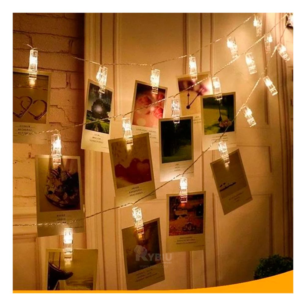 Guirnalda LED de 20 Ganchos para Imagenes de 3 m Y+Agendita