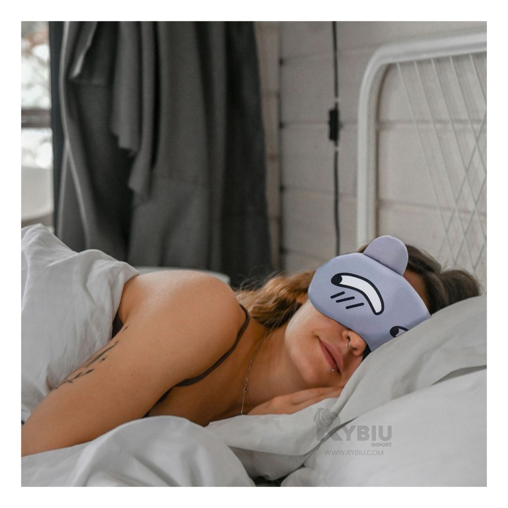 Antifaz con Gel y Estampado de Ojos Gris Y+Papel de Regalo