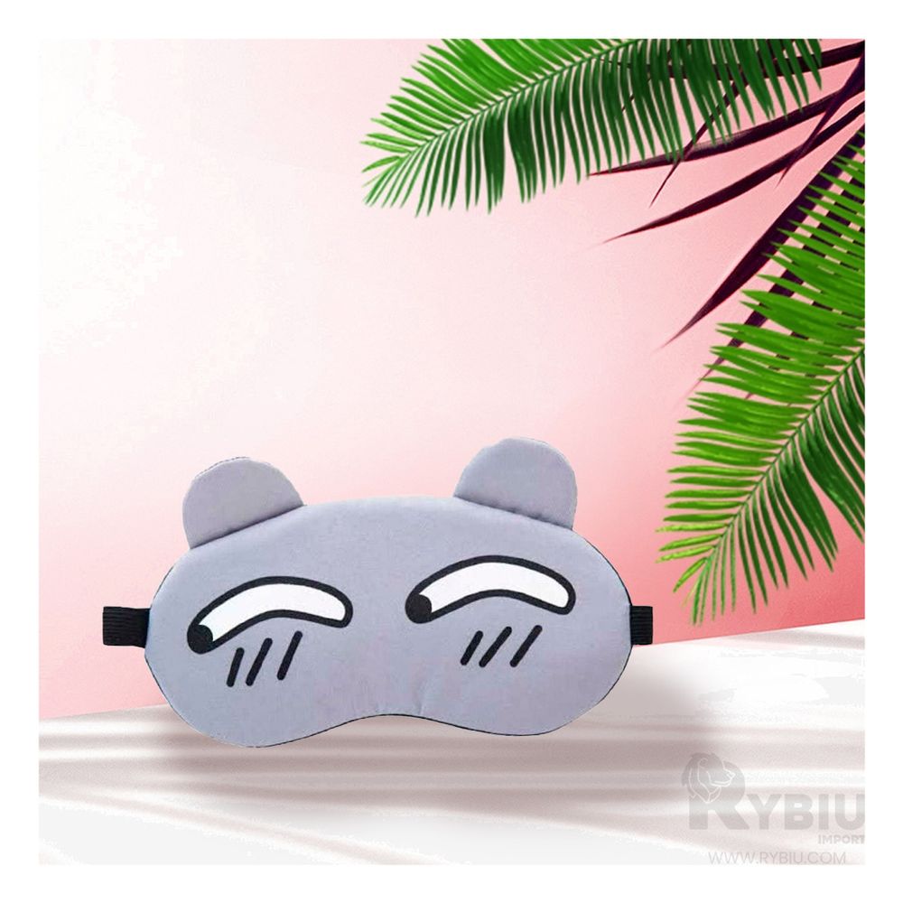 Antifaz para Dormir con Gel Gris Y+Stickers