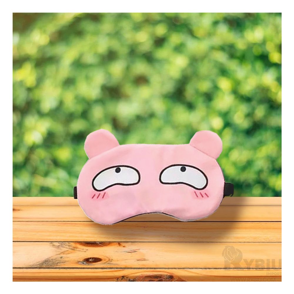 Antifaz para Dormir con Gel Rosado Y+Stickers