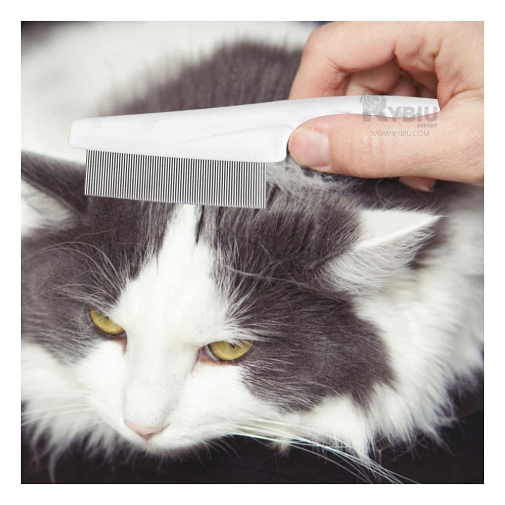 Peine Fino Antipulgas Duradero de Color Blanco Y+Stickers
