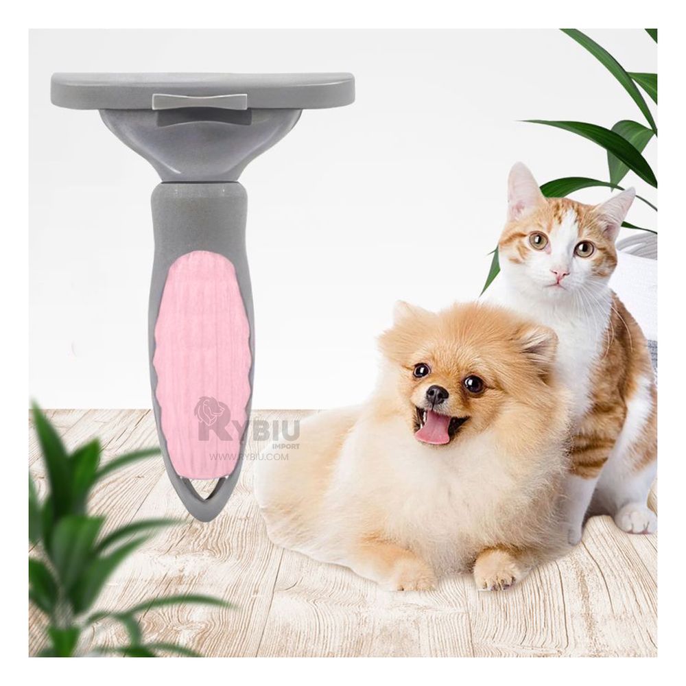 Cepillo Quita Pelos Pet Resistente en Color Rosado