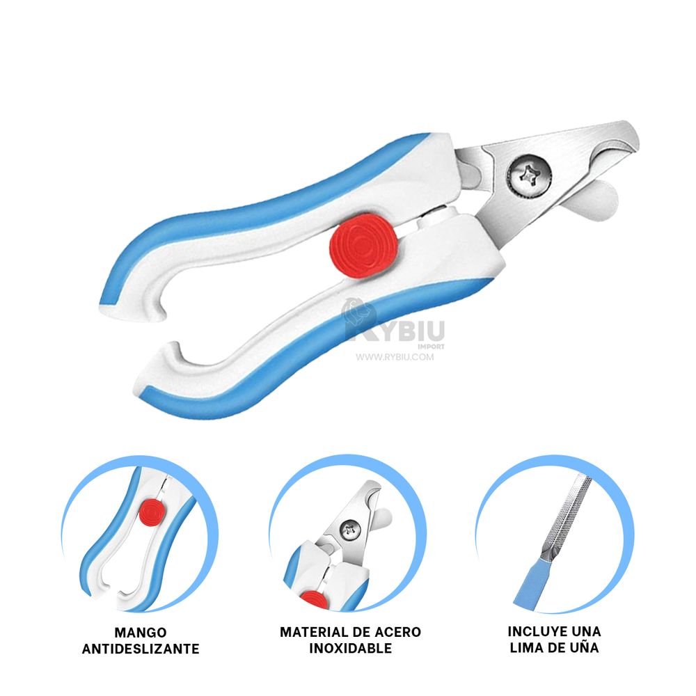 Cortador Eficiente Uñas de Perros Celeste Y+Stickers