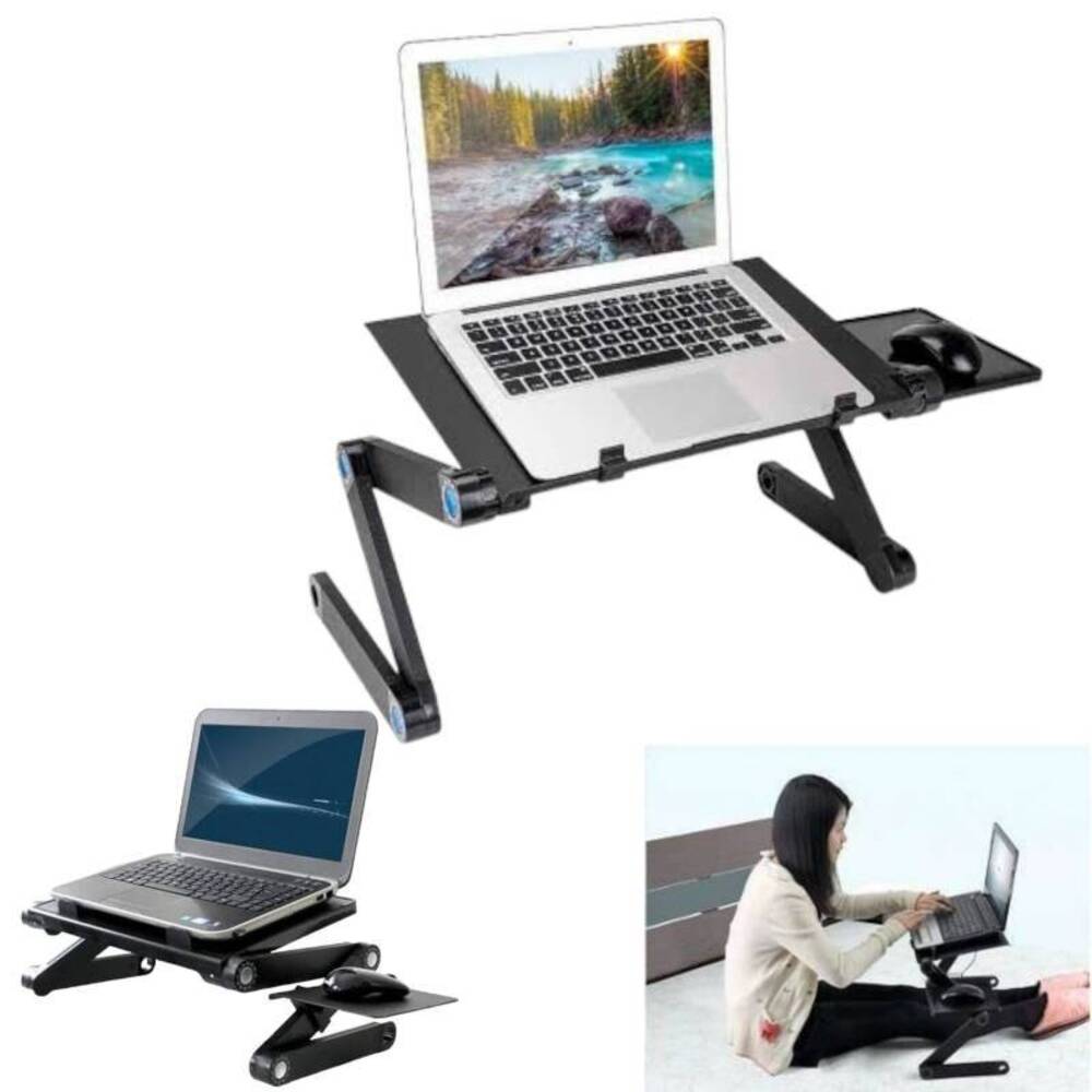 Mesa Cooler Graduable De Para Laptop T8 -Negro