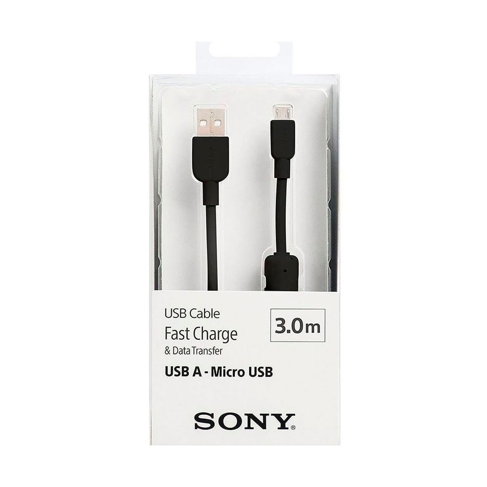 Cable Sony A-B Usb - Microusb 3M – Negro