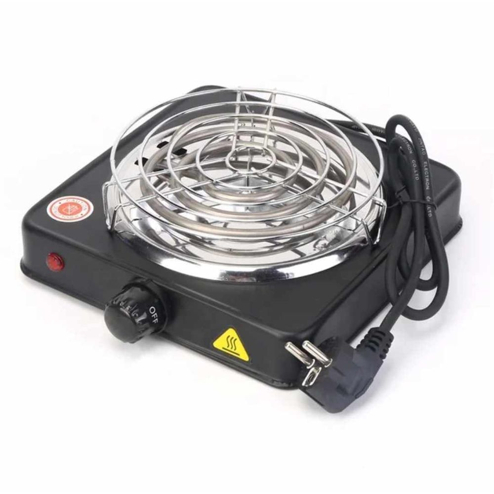 Cocina Electrica Aspiral de 1 Hornilla en Negro Portatil Elegante