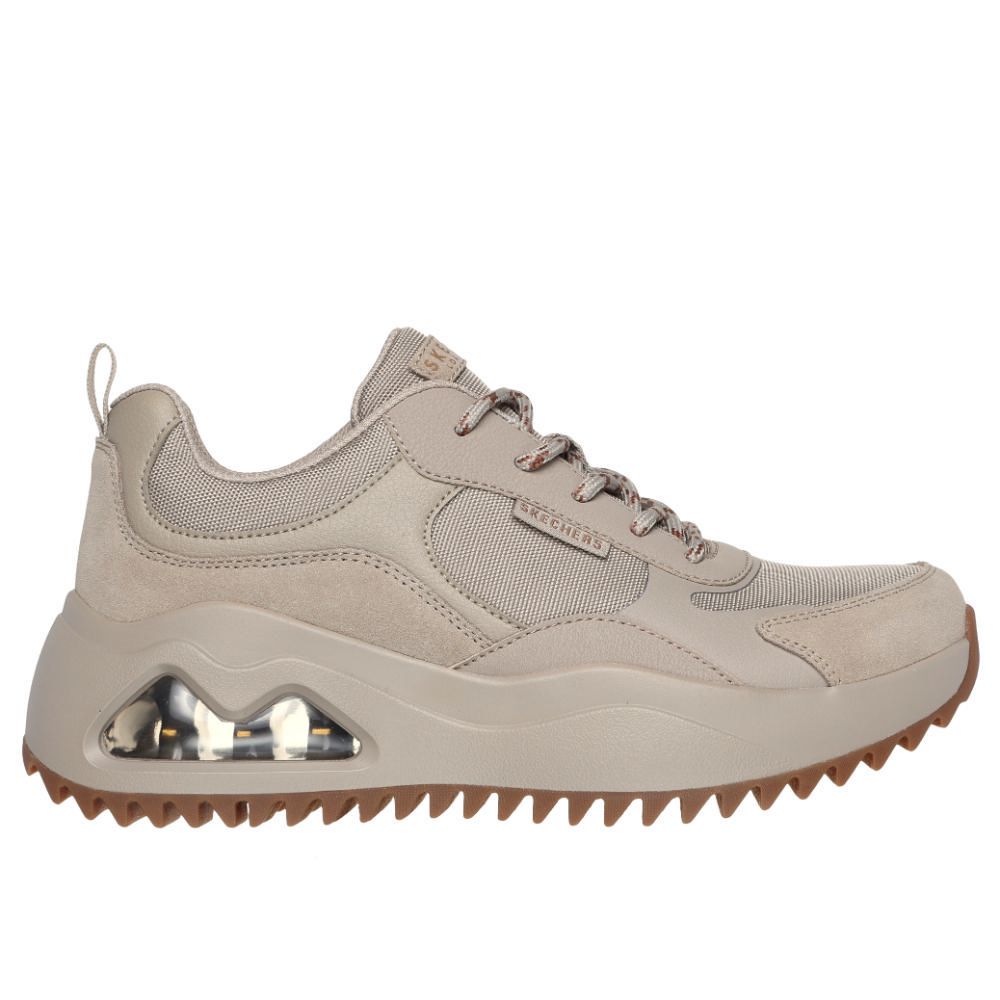 Skechers lace up mujer beige deals