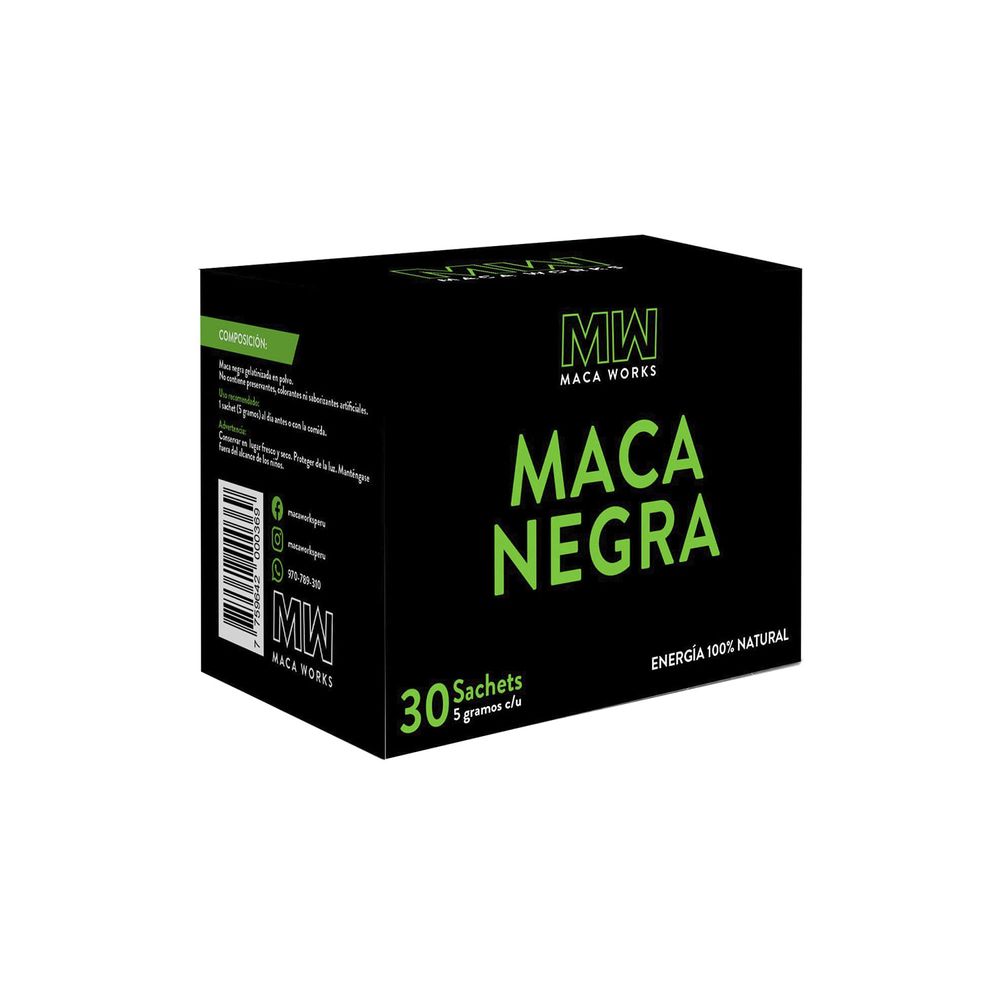 Maca Negra Caja de 30 sachets de 5g c/u Maca Works
