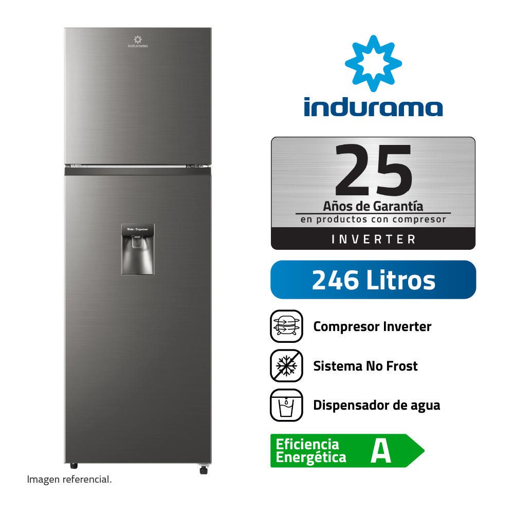 Refrigeradora Indurama Ri-389DI Top Mount No Frost 246 L