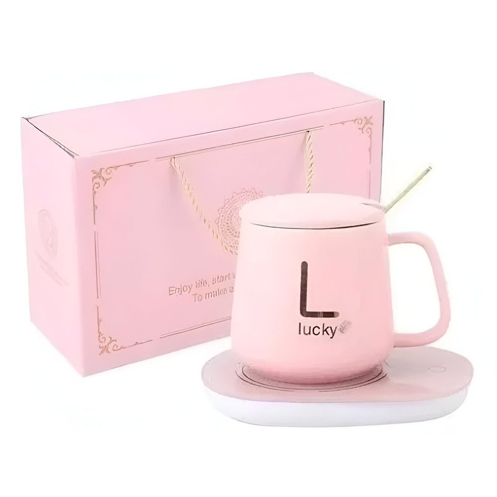 Taza Mug con Calentador - Rosada