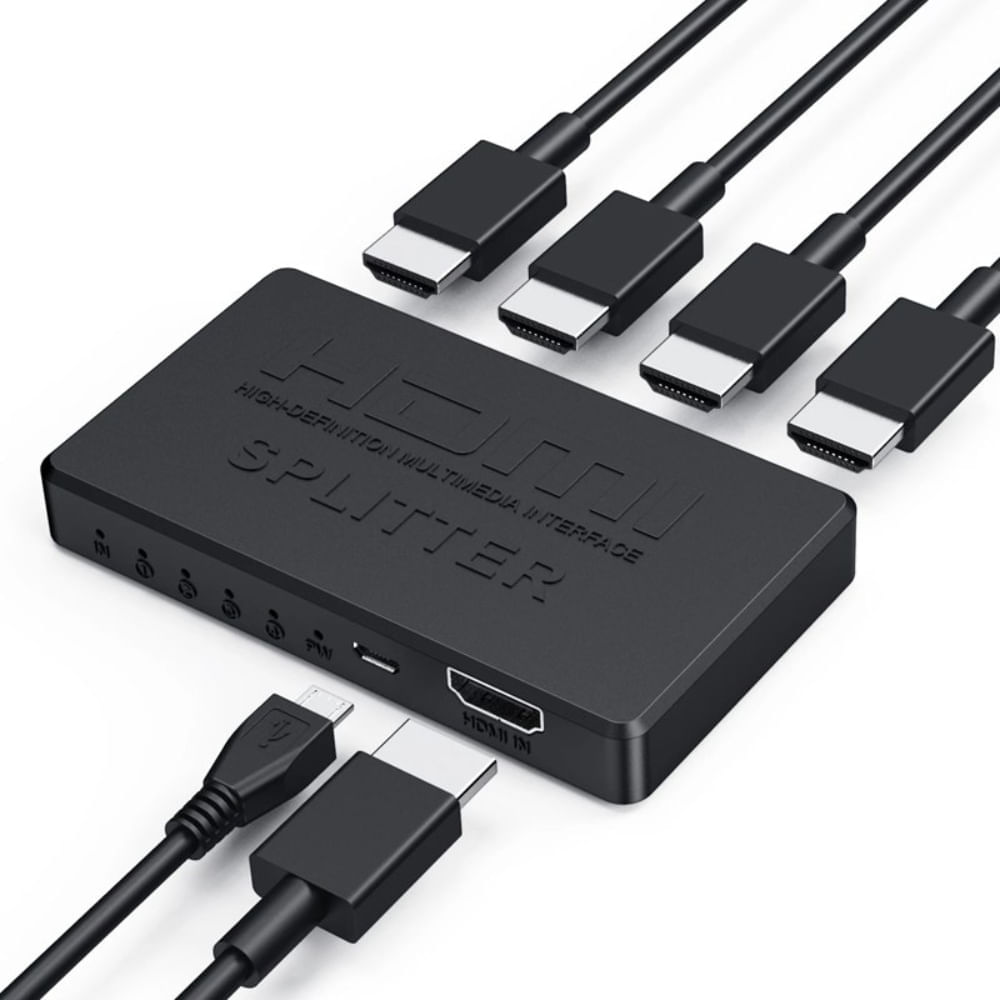 Splitter Hdmi 1x4 Full Hd 4K 3D 1080P 60Hz Multiplica Señal