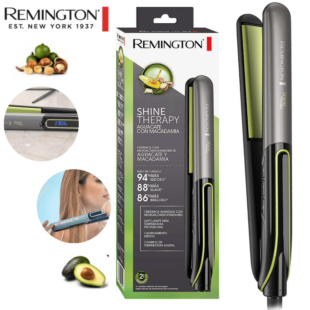 Plancha Alisadora de Cabello Remington Shine Therapy S12A