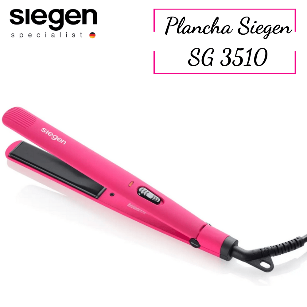Plancha Alisadora Siegen Rosada SG 3510 Oechsle Oechsle
