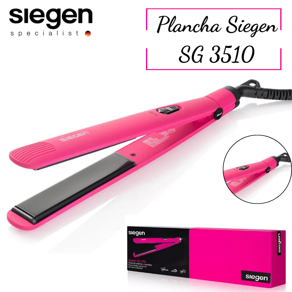 Plancha Alisadora Siegen Rosada SG 35101