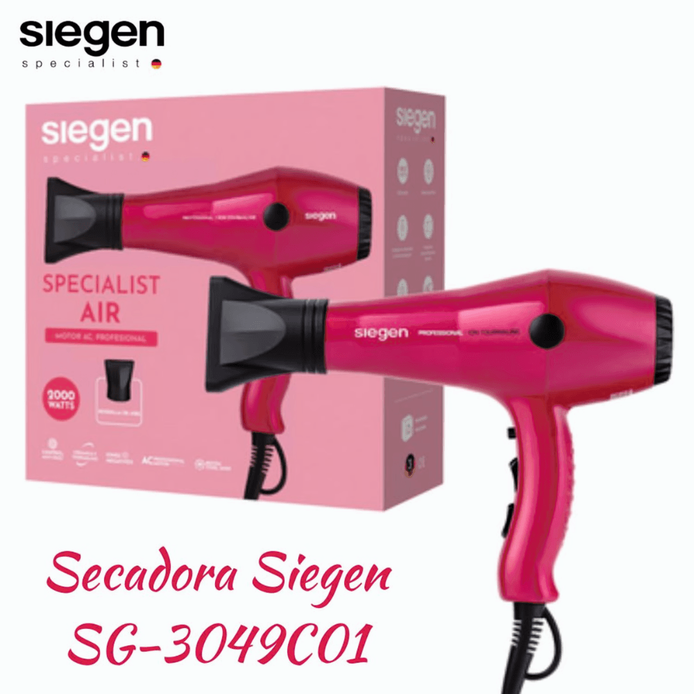Secadora Profesional de Cabello Siegen SG-3049C01 - 2000 Watts