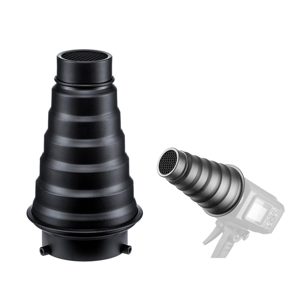 Snoot Godox SN01 con grilla – montura Bowens