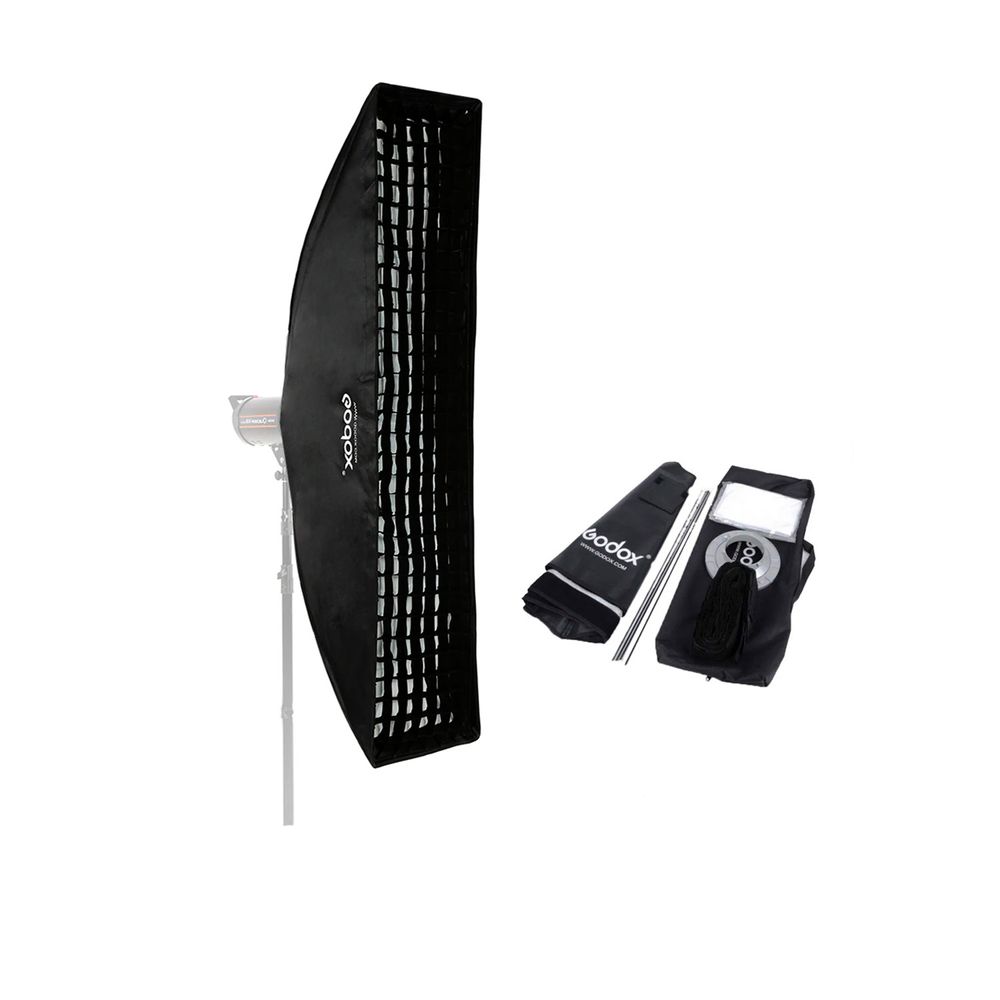 Softbox Strip Godox 35 x 160cm montura Bowens con grilla