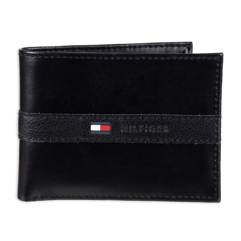 Billetera Tommy Hilfiger para Hombre de Cuero Passcase Negro