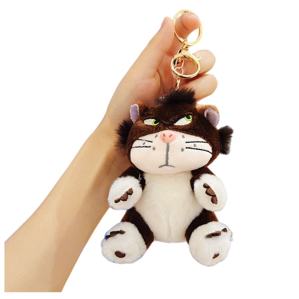 Llavero Peluche Gato Lucifer Marrón 12 cm