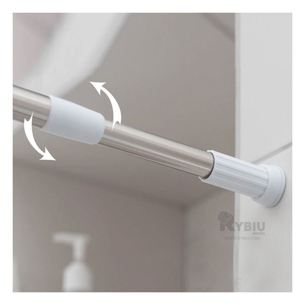 Tubo Ajustable para Ducha de Color Plomo