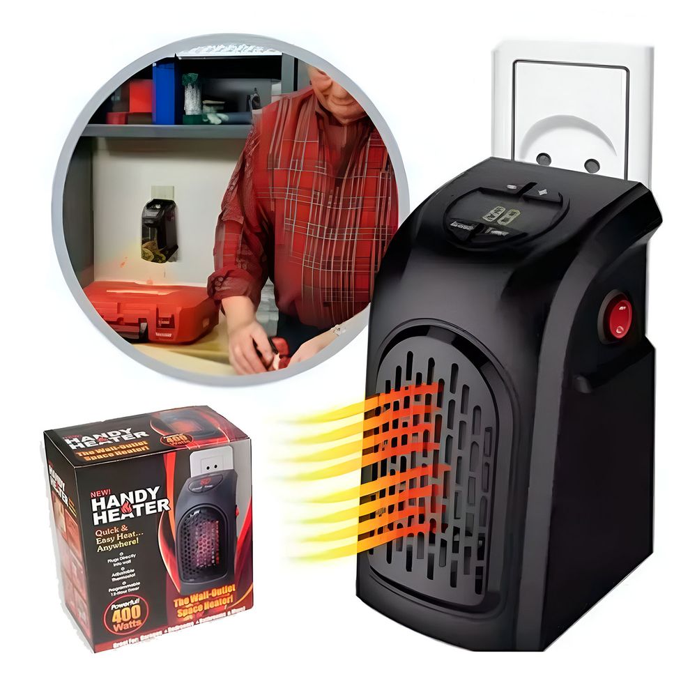 Mini Calefactor Portátil Eléctrico Handy Heater 400 Watts