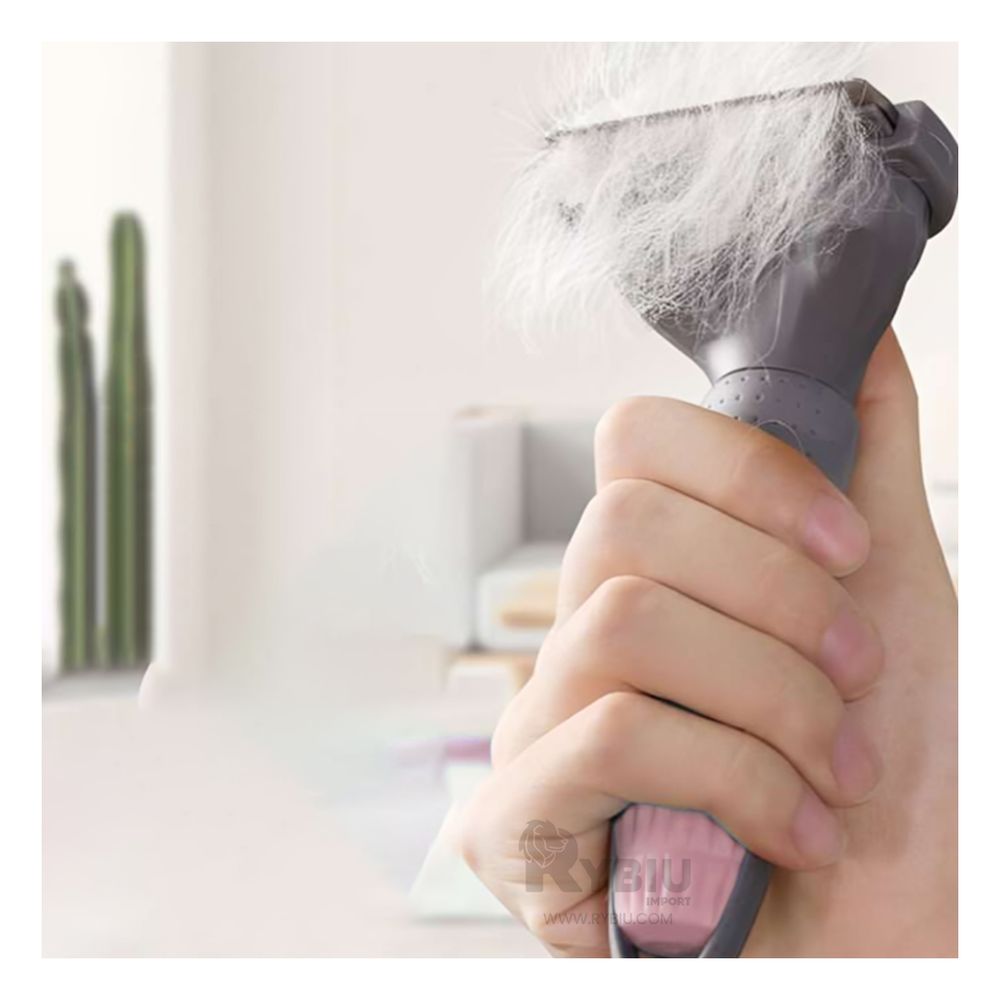 Cepillo Ergonomico para Perros en Rosado Y+Agendita