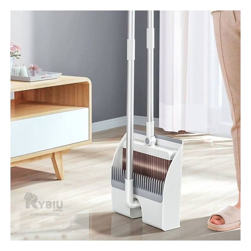 Escoba Magica con Recogedor en Color Blanco