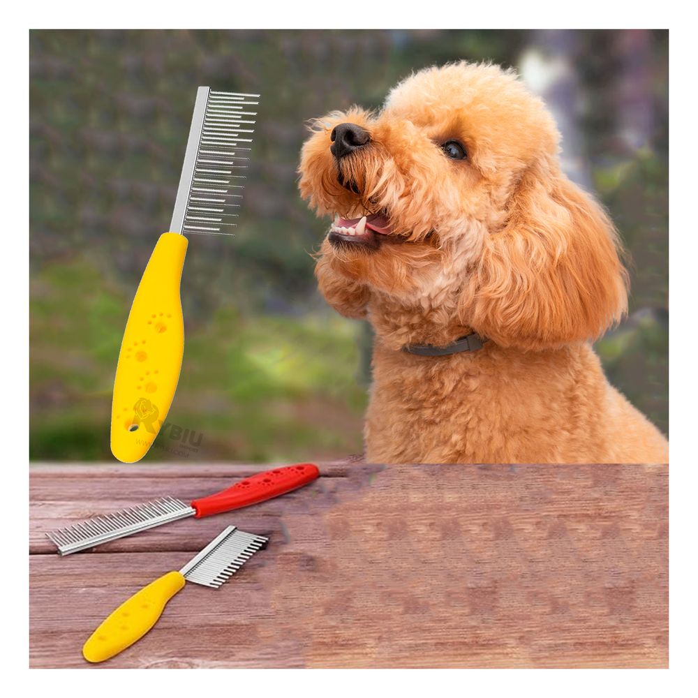 Peine Pets con Mango de Tono Amarillo Y+Papel de Regalo