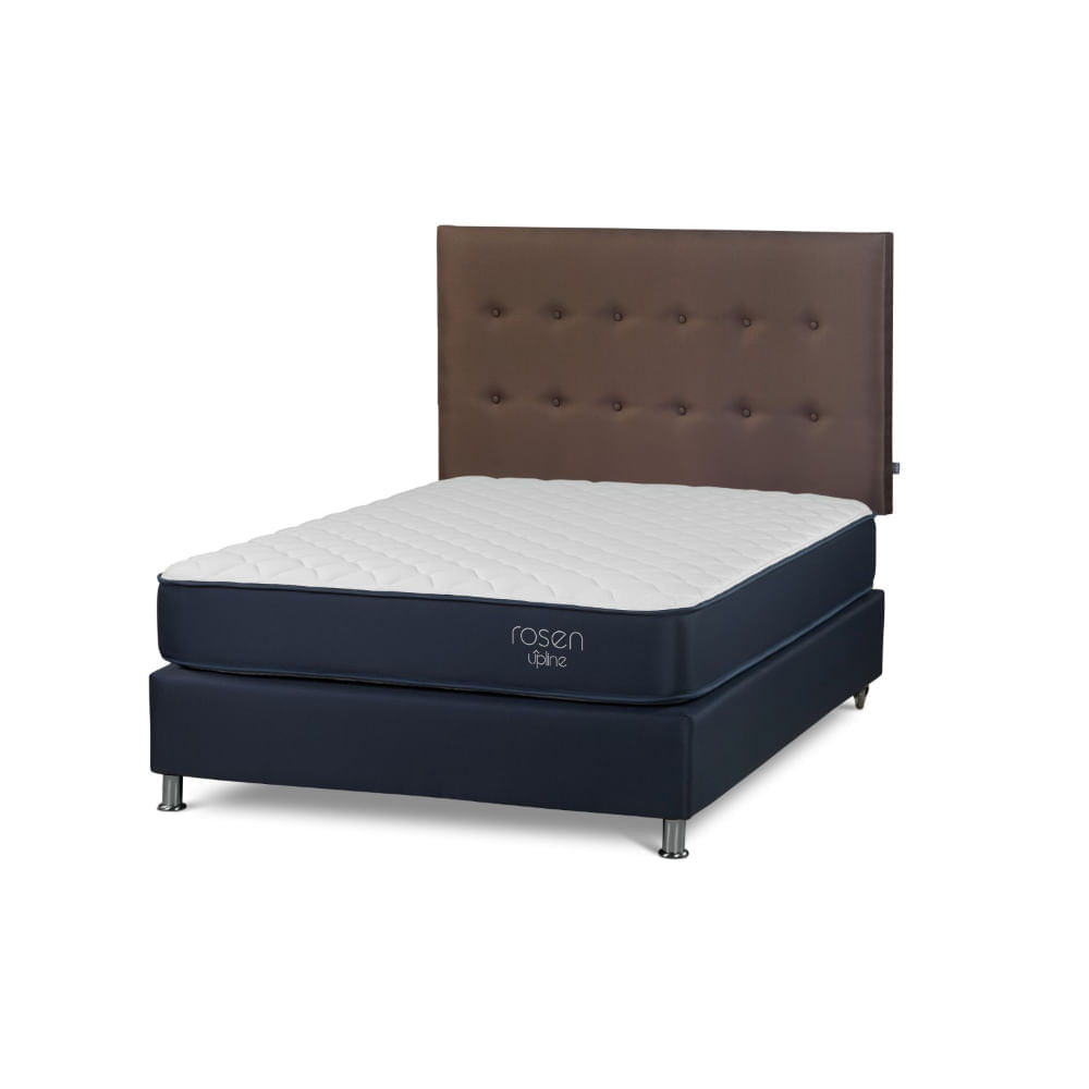 Dormitorio Americano Upline 2 Plazas + Respaldo West Niebla