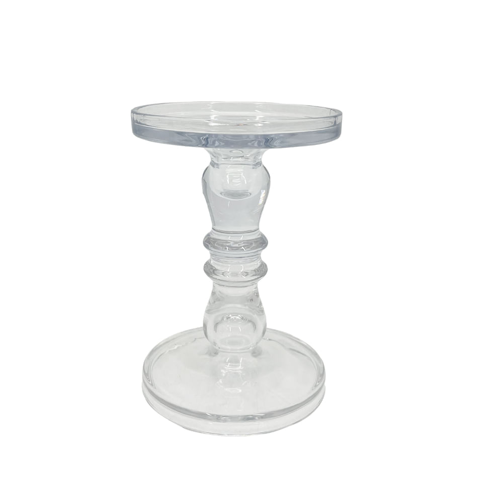 CANDELABRO TRANSPARENTE 20CM