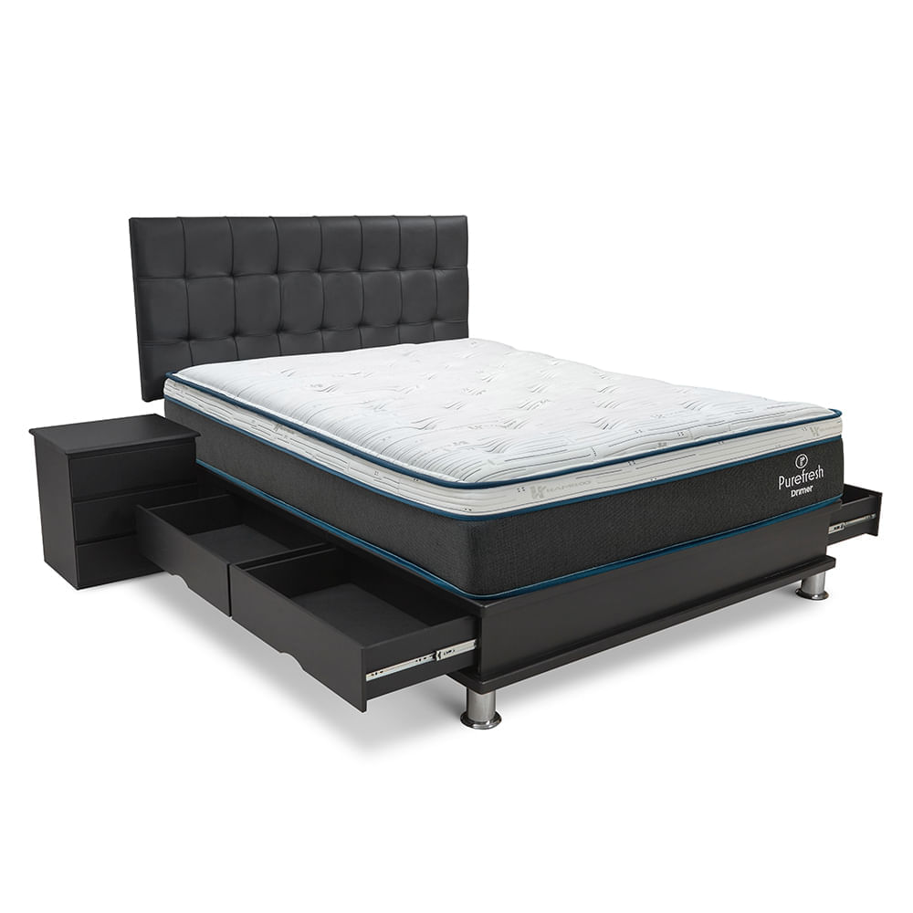 Dormitorio Facundo New Pure Fresh 2 Plazas + Respaldo